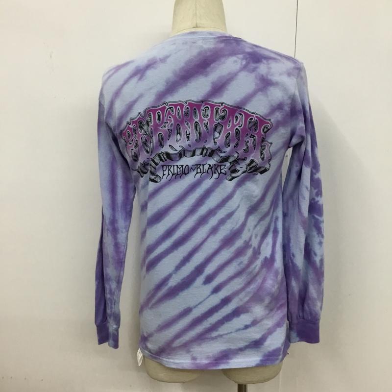 ラディアル RADIALL Tシャツ 長袖 RAD-17AW-SPOT-CUT002 タイダイ バックプリント S ロゴ、文字 水色 / ライトブルー / X 紫 / パープル / メンズ USED 古着 中古 10083379