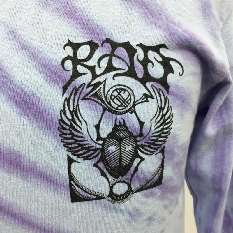 ラディアル RADIALL Tシャツ 長袖 RAD-17AW-SPOT-CUT002 タイダイ バックプリント S ロゴ、文字 水色 / ライトブルー / X 紫 / パープル / メンズ USED 古着 中古 10083379
