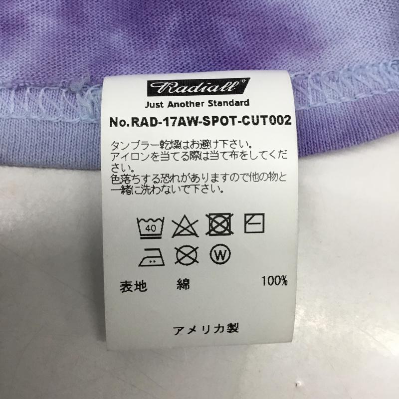 ラディアル RADIALL Tシャツ 長袖 RAD-17AW-SPOT-CUT002 タイダイ バックプリント S ロゴ、文字 水色 / ライトブルー / X 紫 / パープル / メンズ USED 古着 中古 10083379