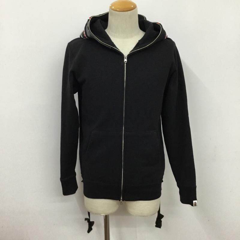 アベイシングエイプ A BATHING APE パーカー 長袖 001ZPD731938X SHARK FULL ZIP HOODIE STAMPD S 黒 / ブラック / メンズ USED 古着 中古 10083380