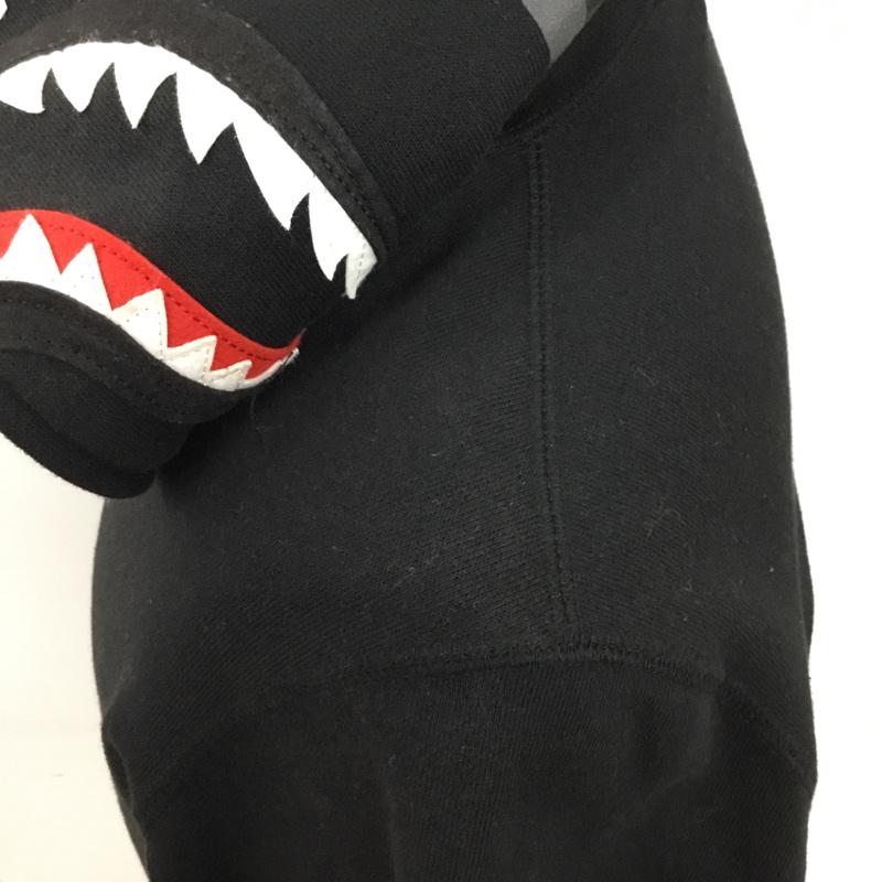 アベイシングエイプ A BATHING APE パーカー 長袖 001ZPD731938X SHARK FULL ZIP HOODIE STAMPD S 黒 / ブラック / メンズ USED 古着 中古 10083380