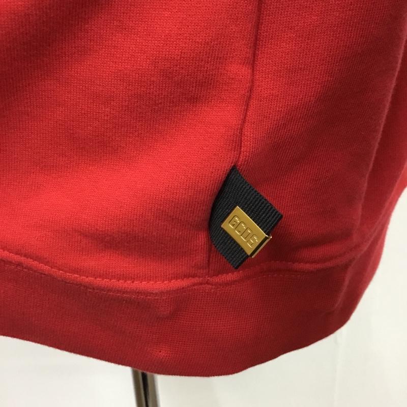 ジーシーディーエス GCDS パーカー 長袖 FW18M020057 プルオーバー フーディー M ロゴ、文字 赤 / レッド / メンズ USED 古着 中古 10083388