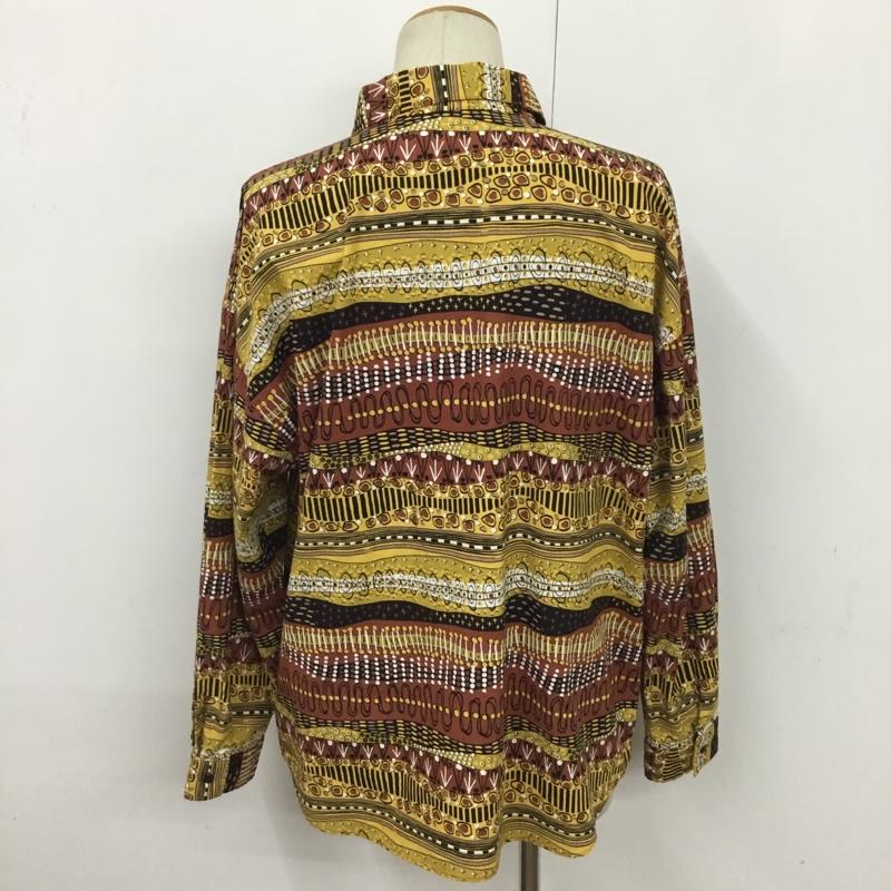 テンダーロイン TENDERLOIN シャツ、ブラウス 長袖 M 総柄 茶 / ブラウン / X 黒 / ブラック / X 黄 / イエロー / メンズ USED 古着 中古 10083406