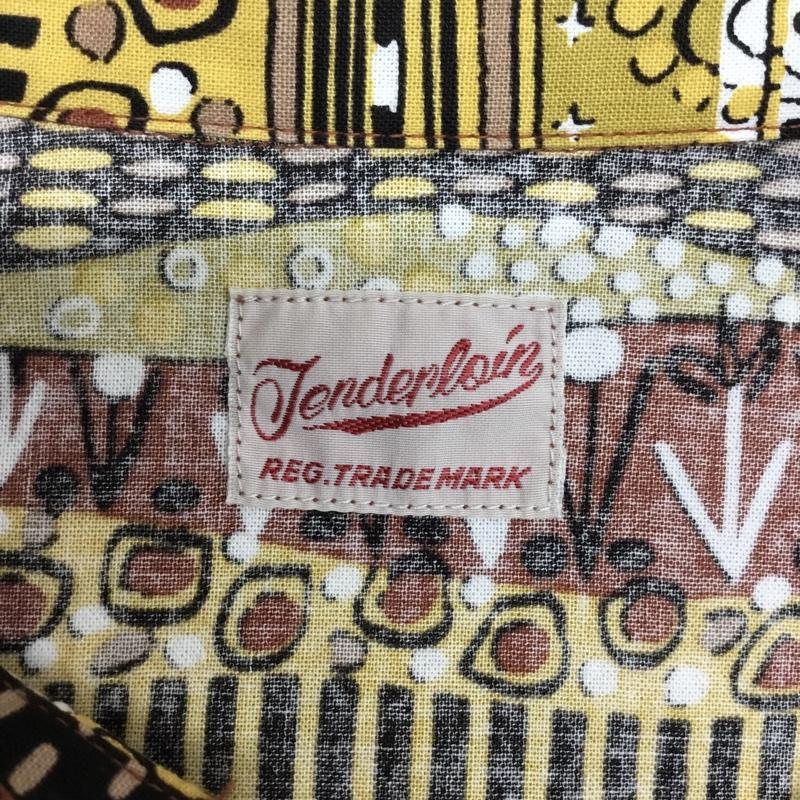 テンダーロイン TENDERLOIN シャツ、ブラウス 長袖 M 総柄 茶 / ブラウン / X 黒 / ブラック / X 黄 / イエロー / メンズ USED 古着 中古 10083406
