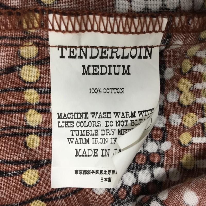 テンダーロイン TENDERLOIN シャツ、ブラウス 長袖 M 総柄 茶 / ブラウン / X 黒 / ブラック / X 黄 / イエロー / メンズ USED 古着 中古 10083406