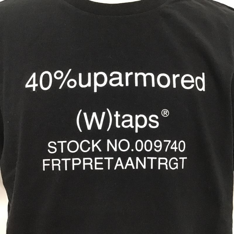 ダブルタップス WTAPS Tシャツ 半袖 221ATDT-STM05S 40PCT UPARMORED タグ付き 1 ロゴ、文字 黒 / ブラック / メンズ USED 古着 中古 10083437