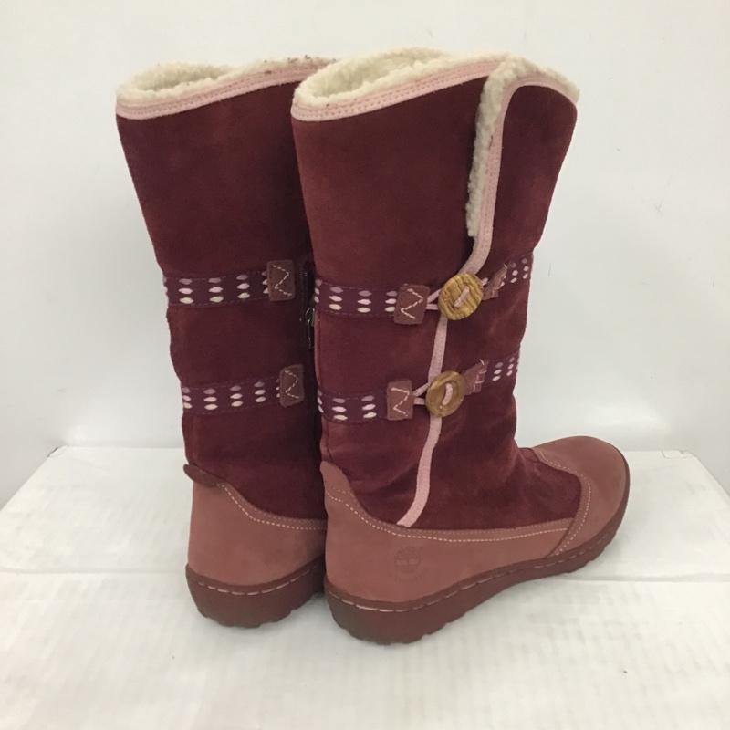 ティンバーランド Timberland ブーツ 一般 スエード ムートン 24cm 24.0cm ワンポイント 紫 / パープル / レディース USED 古着 中古 10083457