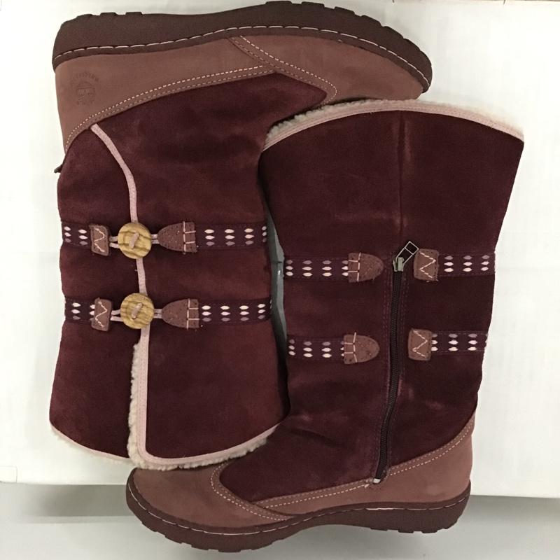 ティンバーランド Timberland ブーツ 一般 スエード ムートン 24cm 24.0cm ワンポイント 紫 / パープル / レディース USED 古着 中古 10083457