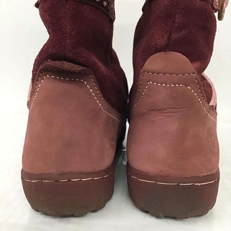 ティンバーランド Timberland ブーツ 一般 スエード ムートン 24cm 24.0cm ワンポイント 紫 / パープル / レディース USED 古着 中古 10083457