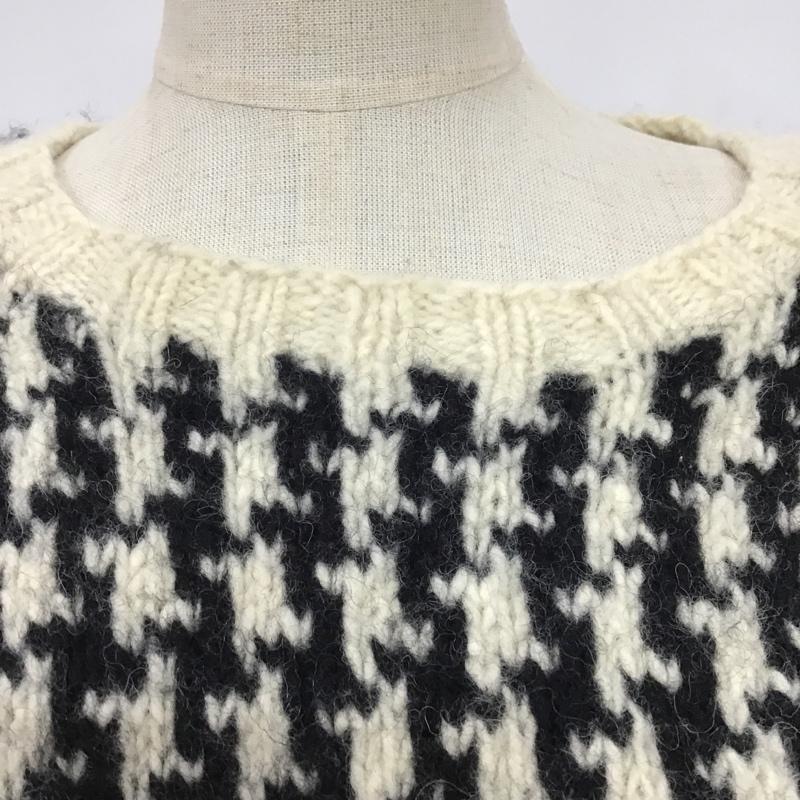 古着 USED ニット、セーター 長袖 ウール M アイボリー / アイボリー / X 黒 / ブラック / レディース USED 古着 中古 10083463