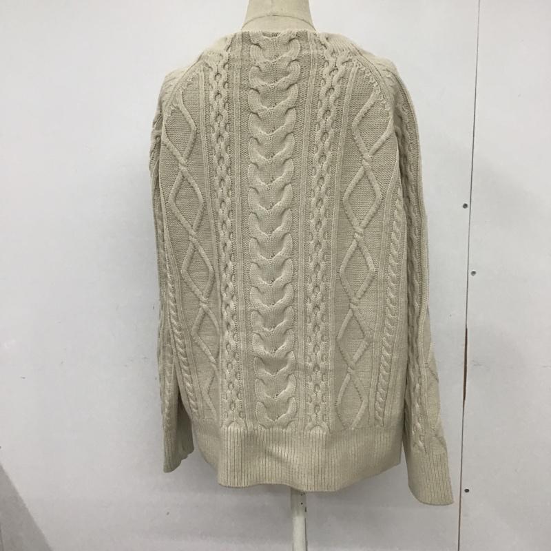 ナチュラルビューティーベーシック NATURAL BEAUTY BASIC ニット、セーター 長袖 017-9279001 ケーブル編み M ベージュ / ベージュ / レディース USED 古着 中古 10083510