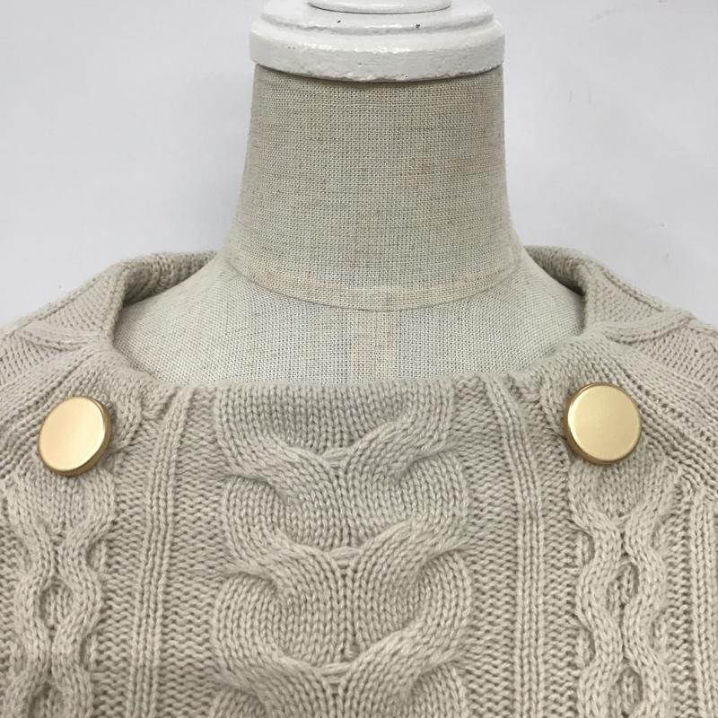 ナチュラルビューティーベーシック NATURAL BEAUTY BASIC ニット、セーター 長袖 017-9279001 ケーブル編み M ベージュ / ベージュ / レディース USED 古着 中古 10083510