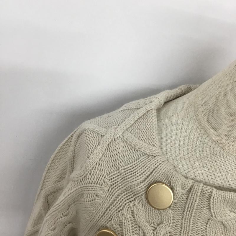 ナチュラルビューティーベーシック NATURAL BEAUTY BASIC ニット、セーター 長袖 017-9279001 ケーブル編み M ベージュ / ベージュ / レディース USED 古着 中古 10083510