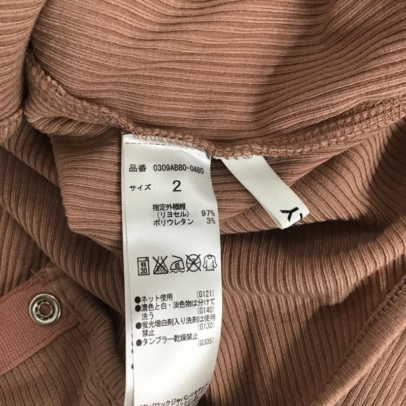 スライ SLY Tシャツ 長袖 0309AB80-0480 スタンドネック 2 無地 桃 / ピンク / レディース USED 古着 中古 10083601