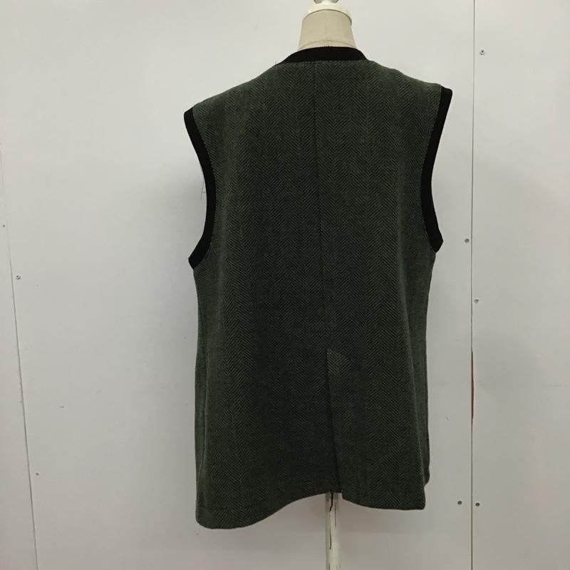 ダブルクローゼット w closet ベスト ベスト 333743 ヘリンボーンポケットベスト FREE 黒 / ブラック / X カーキ / カーキ / レディース USED 古着 中古 10083698