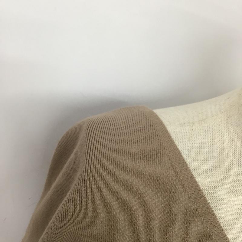 エムアンダーバー M_ ニット、セーター 長袖 010DA370-5440 Vネック FREE 無地 ベージュ / ベージュ / レディース USED 古着 中古 10083732