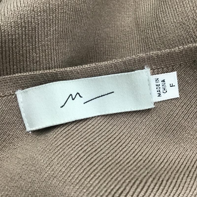 エムアンダーバー M_ ニット、セーター 長袖 010DA370-5440 Vネック FREE 無地 ベージュ / ベージュ / レディース USED 古着 中古 10083732