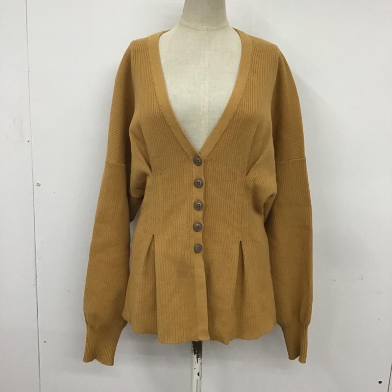 マウジー MOUSSY カーディガン 長袖 010ESB70-0040 ドロップショルダー リブ FREE 無地 キャメル / キャメル / レディース USED 古着 中古 10083735