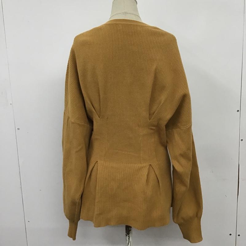 マウジー MOUSSY カーディガン 長袖 010ESB70-0040 ドロップショルダー リブ FREE 無地 キャメル / キャメル / レディース USED 古着 中古 10083735
