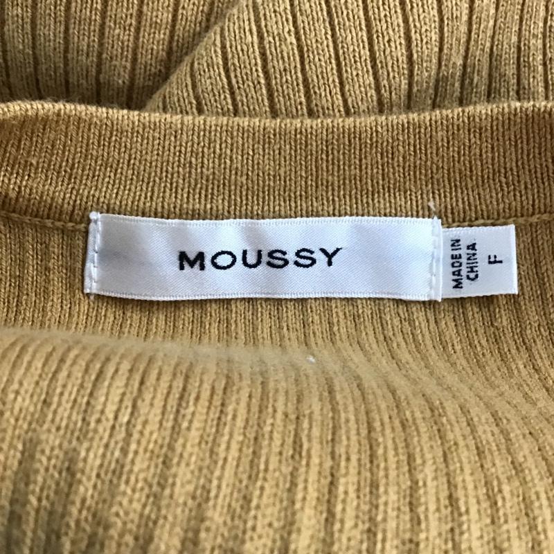 マウジー MOUSSY カーディガン 長袖 010ESB70-0040 ドロップショルダー リブ FREE 無地 キャメル / キャメル / レディース USED 古着 中古 10083735