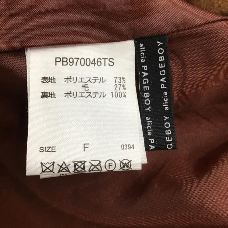 ページボーイ PAGEBOY コート コート一般 PB970046TS ロングコート FREE チェック 茶 / ブラウン / X 紫 / パープル / X 白 / ホワイト / レディース USED 古着 中古 10083743