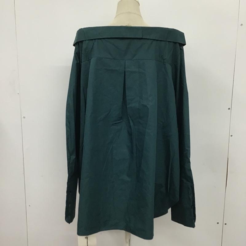 古着 USED シャツ、ブラウス 長袖 n'0r label タグ付 2 無地 緑 / グリーン / レディース USED 古着 中古 10083773