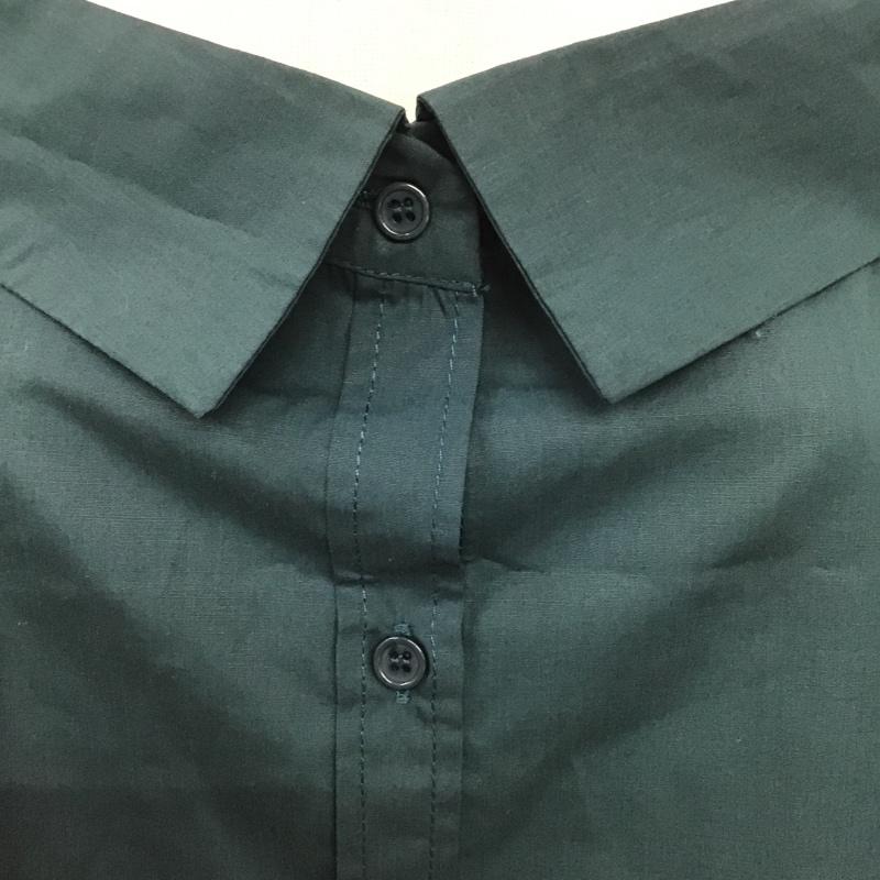 古着 USED シャツ、ブラウス 長袖 n'0r label タグ付 2 無地 緑 / グリーン / レディース USED 古着 中古 10083773