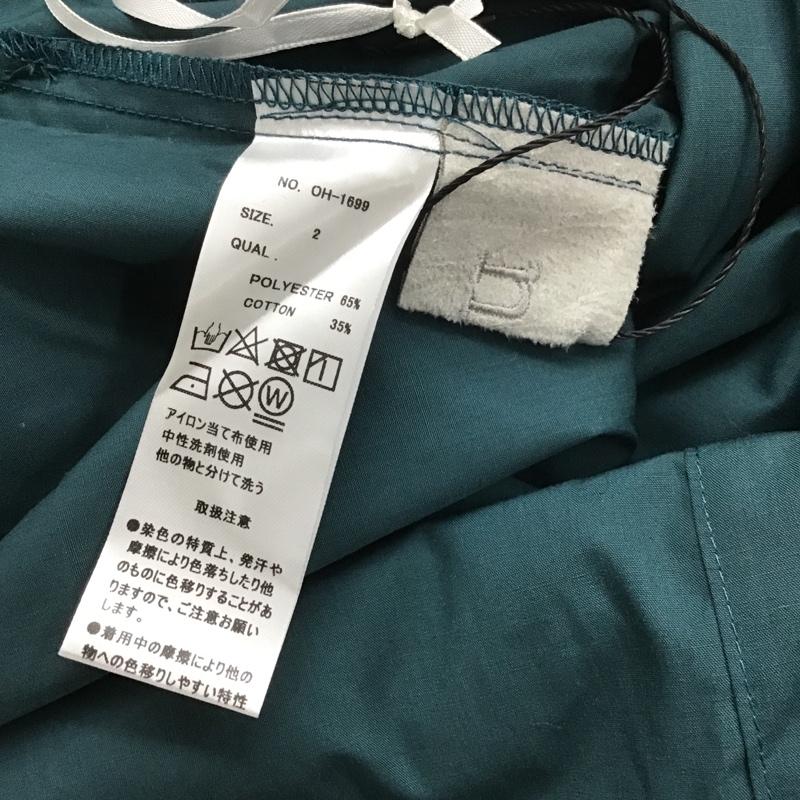 古着 USED シャツ、ブラウス 長袖 n'0r label タグ付 2 無地 緑 / グリーン / レディース USED 古着 中古 10083773