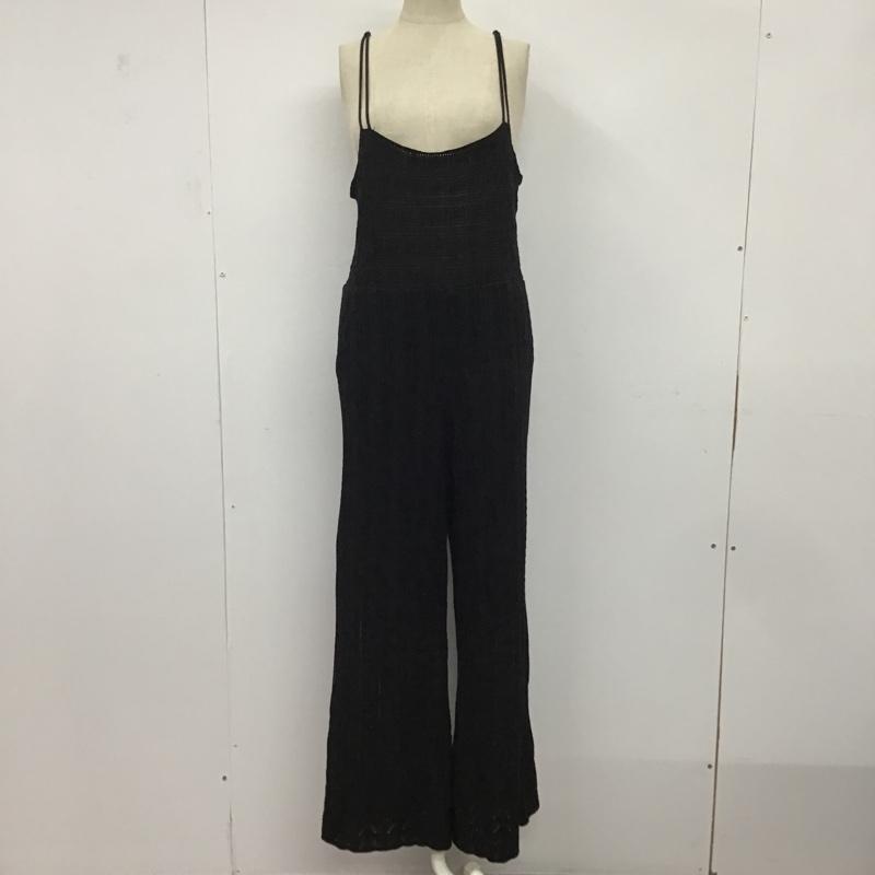 ジーナシス JEANASIS サロペット・オーバーオール サロペット、オーバーオール M 無地 黒 / ブラック / レディース USED 古着 中古 10083796