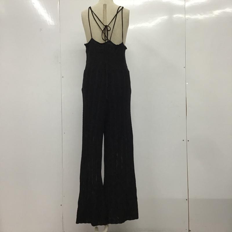 ジーナシス JEANASIS サロペット・オーバーオール サロペット、オーバーオール M 無地 黒 / ブラック / レディース USED 古着 中古 10083796