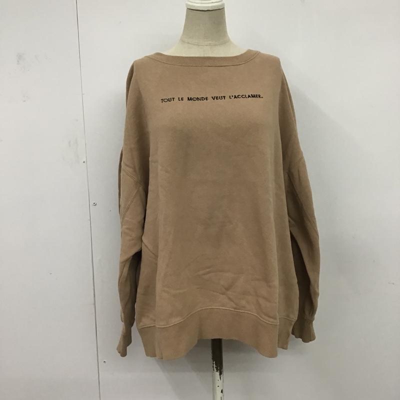 ローリーズファーム LOWRYS FARM トレーナー 長袖 FREE 無地 ベージュ / ベージュ / レディース USED 古着 中古 10083800