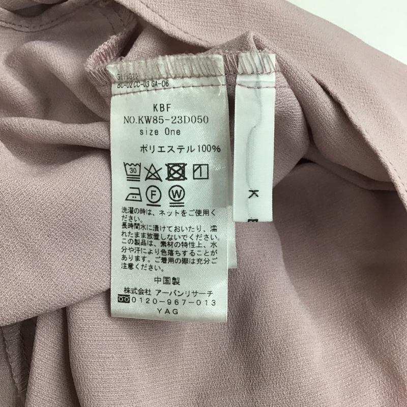 ケービーエフ KBF カットソー 半袖 無地 桃 / ピンク / レディース USED 古着 中古 10083817