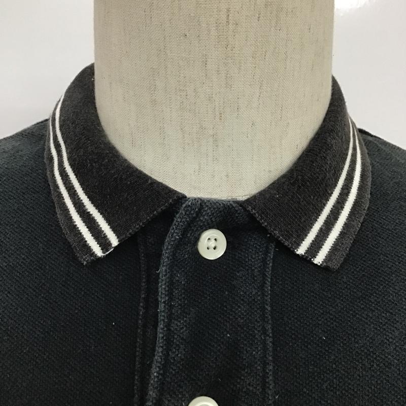 ポロ ジーンズ Polo Jeans Co. ポロシャツ 半袖 刺繍 M ロゴ、文字 黒 / ブラック / メンズ USED 古着 中古 10083867