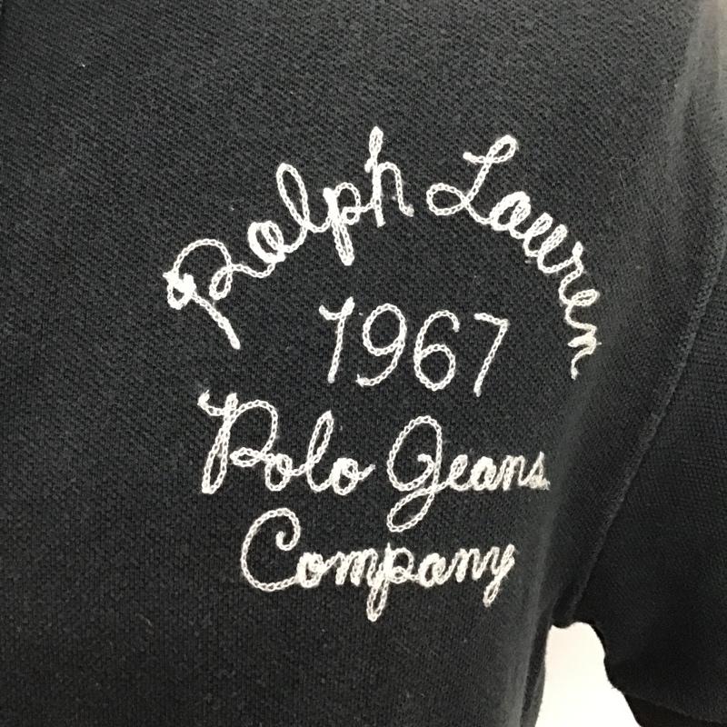 ポロ ジーンズ Polo Jeans Co. ポロシャツ 半袖 刺繍 M ロゴ、文字 黒 / ブラック / メンズ USED 古着 中古 10083867