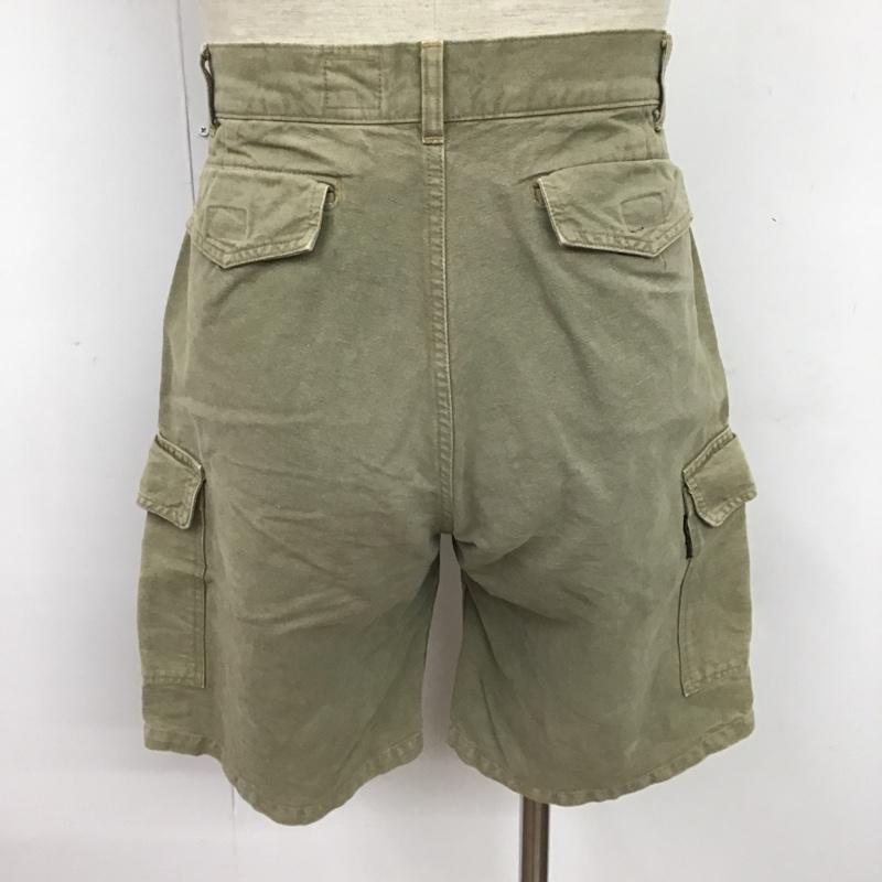 ハリウッドランチマーケット HRMARKET パンツ ショートパンツ コットンリネン 2 無地 カーキ / カーキ / メンズ USED 古着 中古 10083875