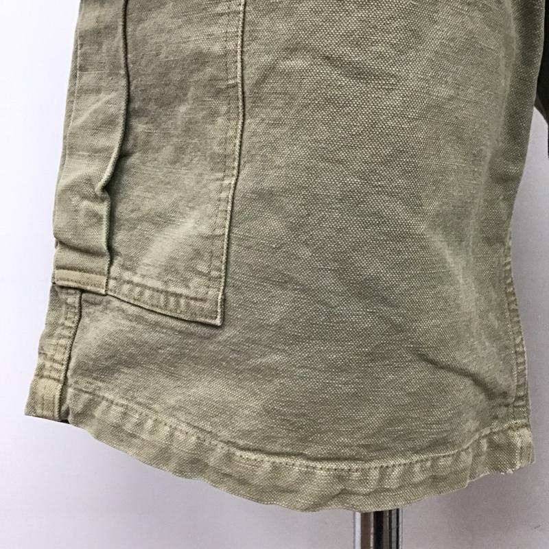 ハリウッドランチマーケット HRMARKET パンツ ショートパンツ コットンリネン 2 無地 カーキ / カーキ / メンズ USED 古着 中古 10083875