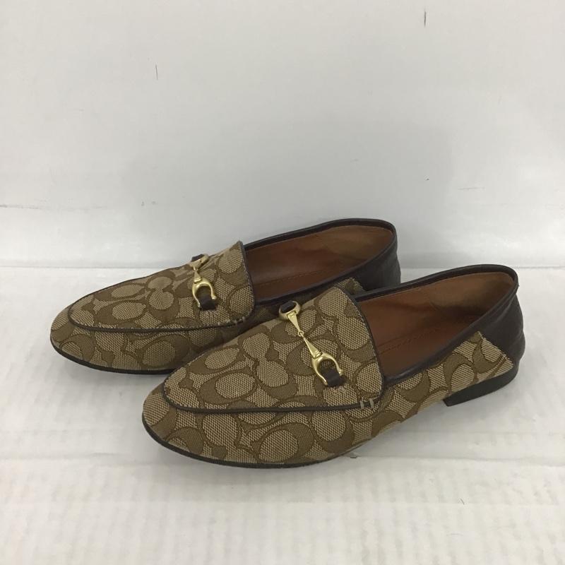 コーチ COACH パンプス パンプス FG3109 ビットローファー シグネチャー 総柄 ベージュ / ベージュ / X 茶 / ブラウン / レディース USED 古着 中古 10083887