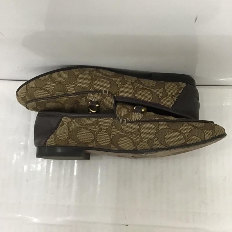 コーチ COACH パンプス パンプス FG3109 ビットローファー シグネチャー 総柄 ベージュ / ベージュ / X 茶 / ブラウン / レディース USED 古着 中古 10083887