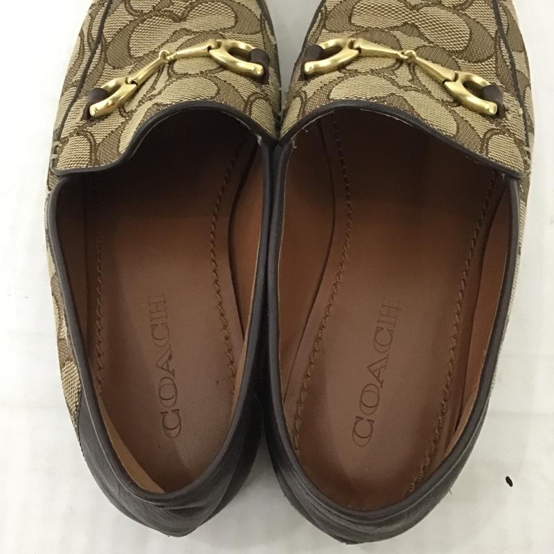コーチ COACH パンプス パンプス FG3109 ビットローファー シグネチャー 総柄 ベージュ / ベージュ / X 茶 / ブラウン / レディース USED 古着 中古 10083887