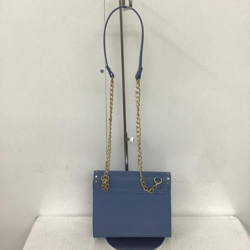 ザラ ZARA ショルダーバッグ ショルダーバッグ 2612 304 009 チェーン 無地 青 / ブルー / X 金 / ゴールド / レディース USED 古着 中古 10083945