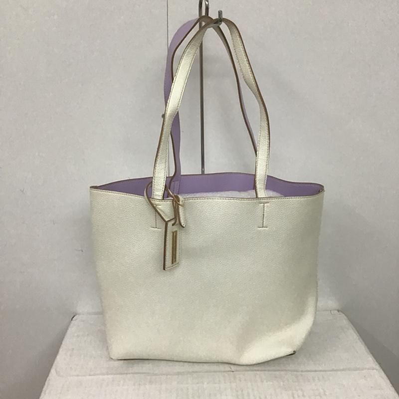 ナチュラルビューティーベーシック NATURAL BEAUTY BASIC トートバッグ トートバッグ リバーシブル 無地 白 / ホワイト / X 紫 / パープル / レディース USED 古着 中古 10083951