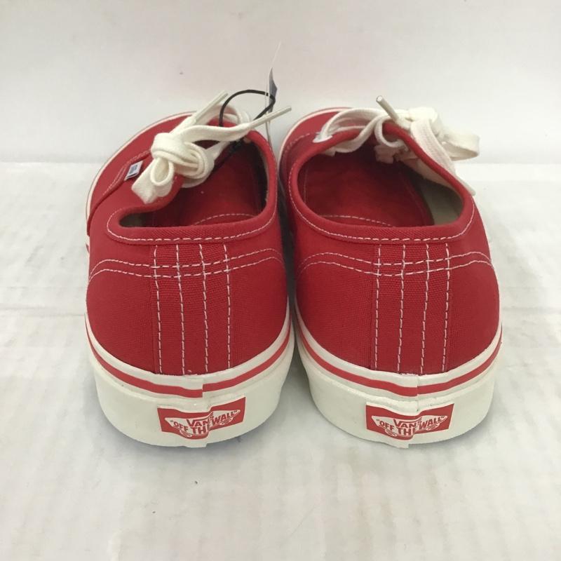 バンズ VANS スニーカー スニーカー Authentic 44 Deck 28cm 箱有 28.0cm ロゴ、文字 赤 / レッド / X 白 / ホワイト / メンズ USED 古着 中古 10083954