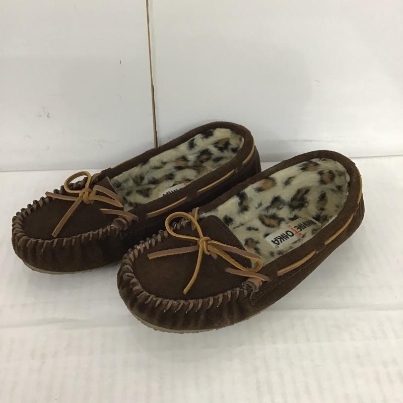 ミネトンカ Minnetonka カジュアルシューズ カジュアルシューズ 40332 モカシン 無地 ダークブラウン / ダークブラウン / レディース USED 古着 中古 10083989