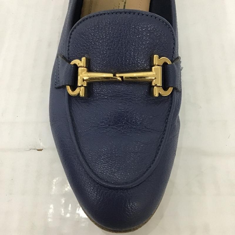 サルヴァトーレフェラガモ Salvatore Ferragamo ローファー ローファー DY 74784 無地 青 / ブルー / レディース USED 古着 中古 10083993