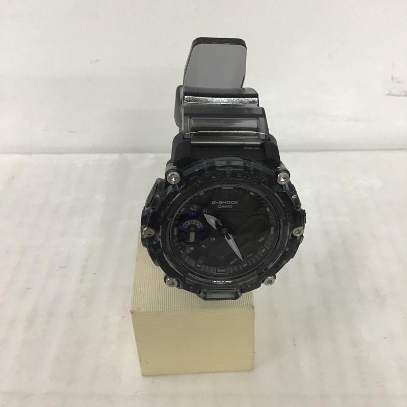 ジーショック G-SHOCK 腕時計 アナログ(クォーツ式) GA-2200SKL Sound Wave 箱有 ロゴ、文字 黒 / ブラック / メンズ USED 古着 中古 10083997