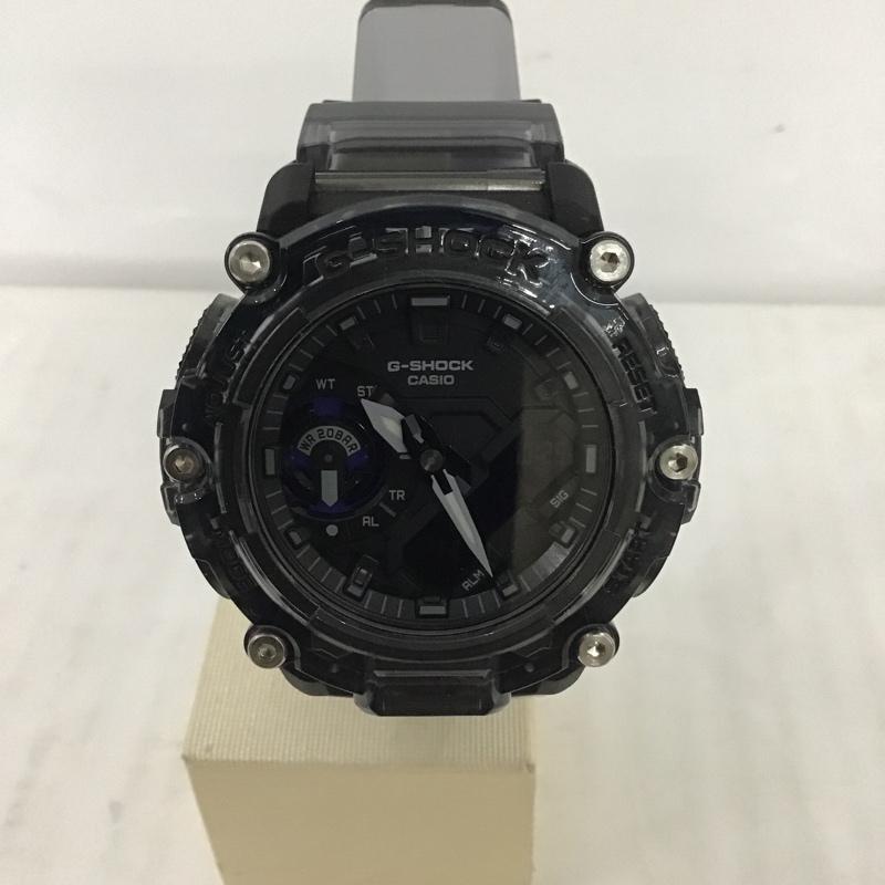 ジーショック G-SHOCK 腕時計 アナログ(クォーツ式) GA-2200SKL Sound Wave 箱有 ロゴ、文字 黒 / ブラック / メンズ USED 古着 中古 10083997