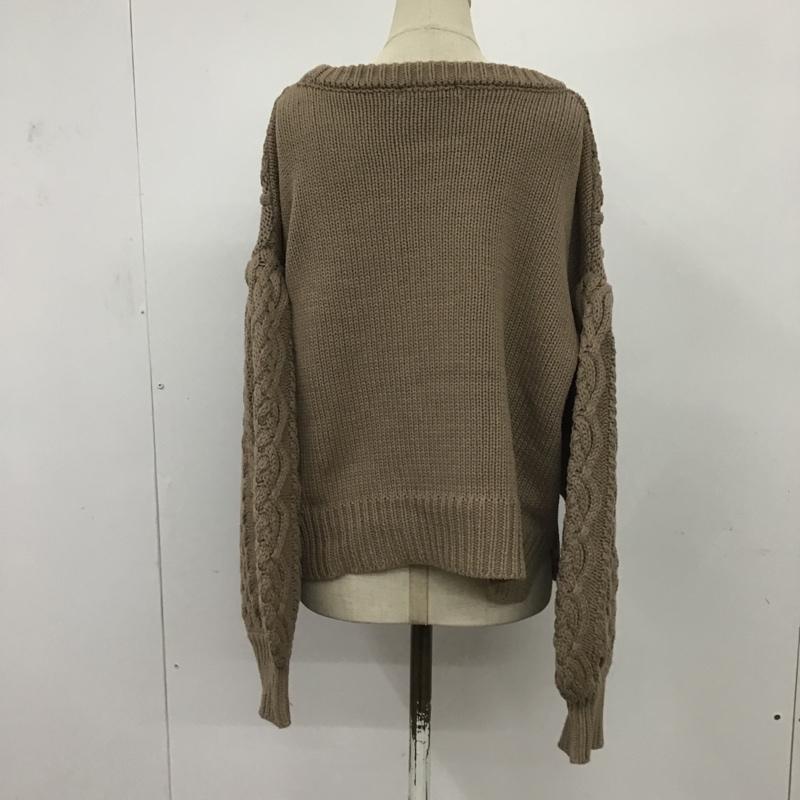 フーズフーチコ who's who Chico ニット、セーター 長袖 FREE 無地 茶 / ブラウン / レディース USED 古着 中古 10084056