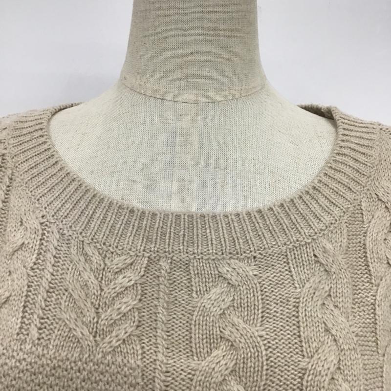 グローバルワーク GLOBAL WORK ニット、セーター 長袖 GW619503SB クレイジーケーブルプルオーバー M ベージュ / ベージュ / レディース USED 古着 中古 10084133