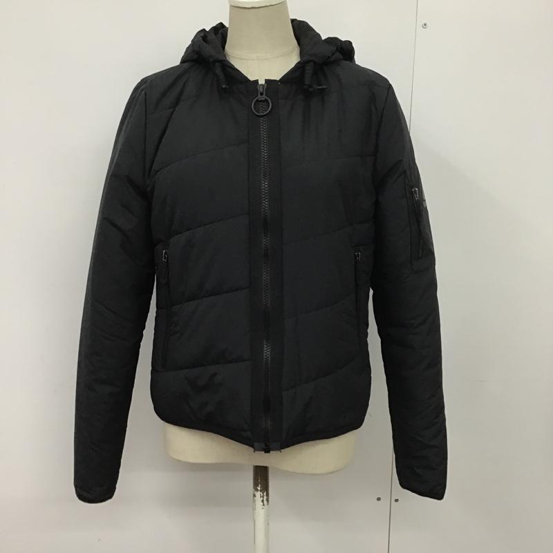 リーボック Reebok ジャケット、上着 ジャケット、ブレザー 中綿 M ロゴ、文字 黒 / ブラック / レディース USED 古着 中古 10084197