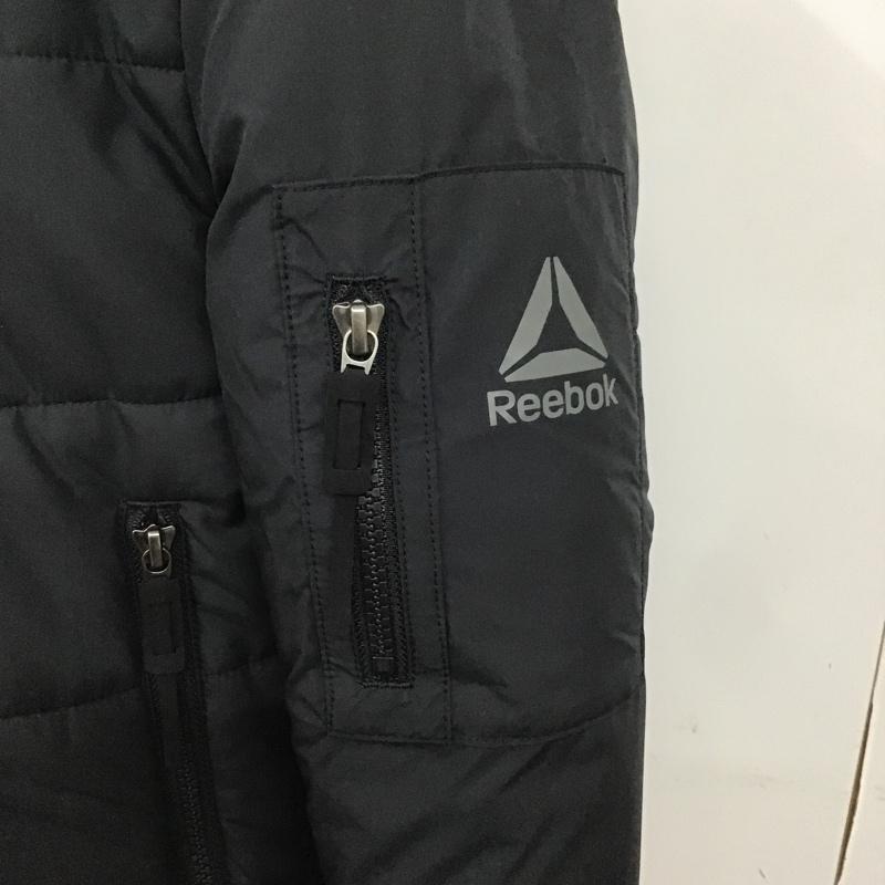 リーボック Reebok ジャケット、上着 ジャケット、ブレザー 中綿 M ロゴ、文字 黒 / ブラック / レディース USED 古着 中古 10084197